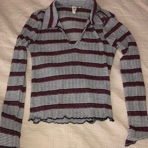 Red & white stripped long sleeve